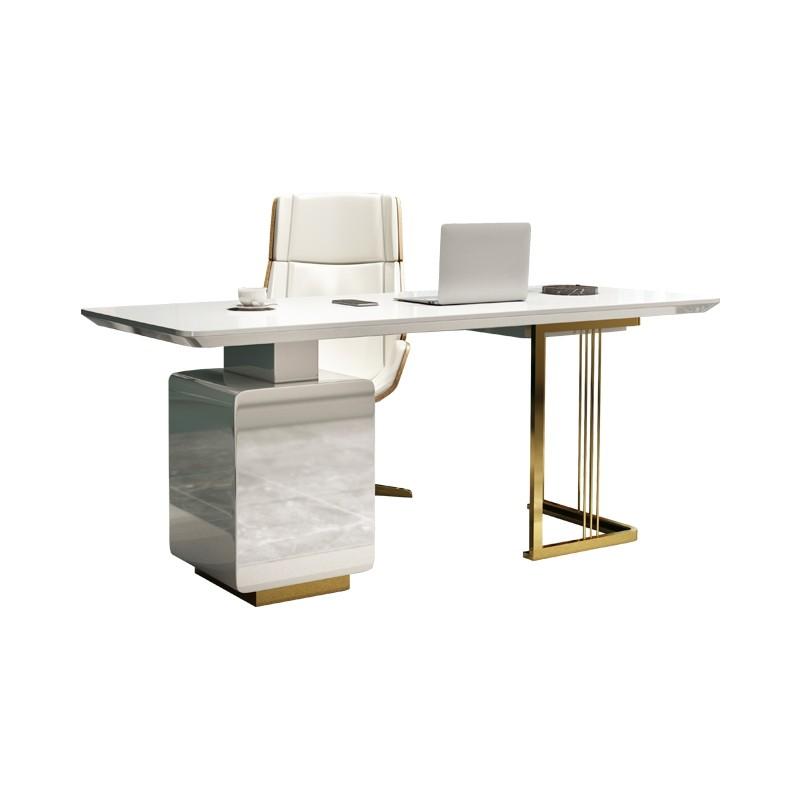 LUCILLE Ceramic Office Desk with Cabinet