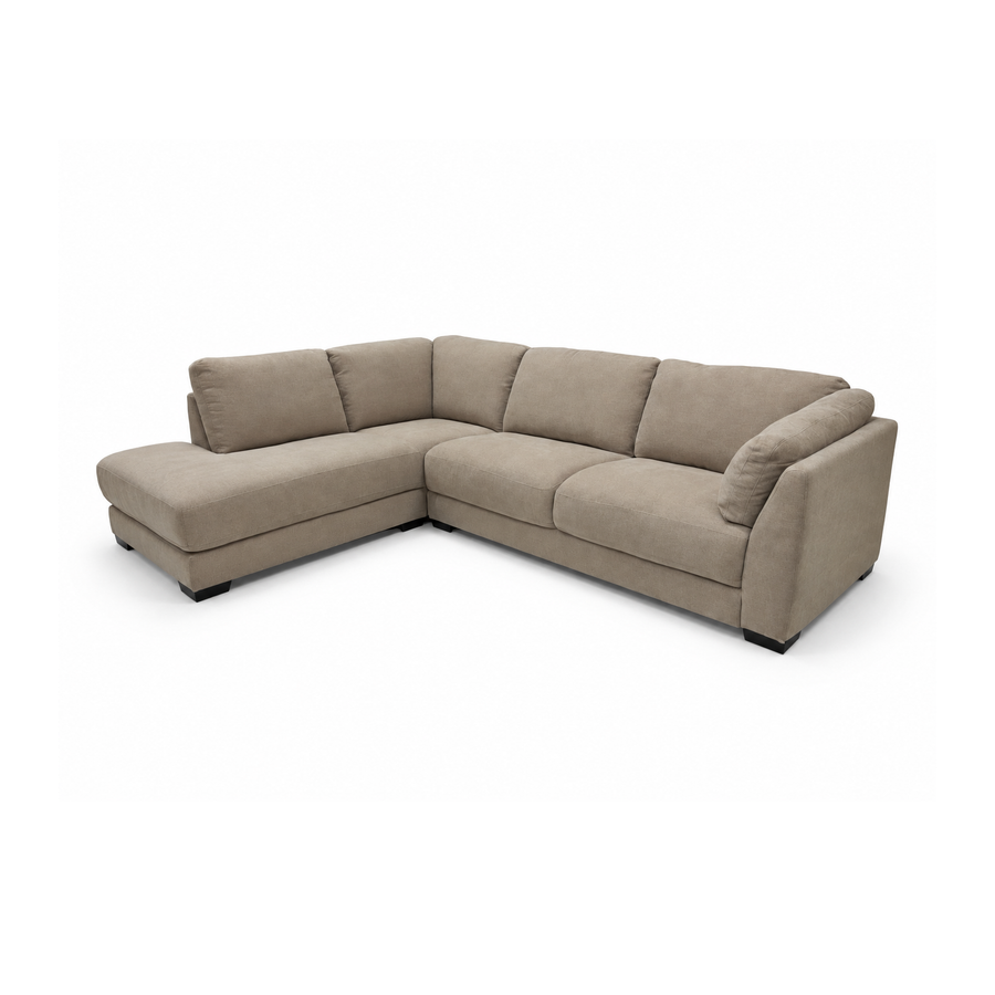 SERGEY Cozy Fabric Sectional Sofa Left