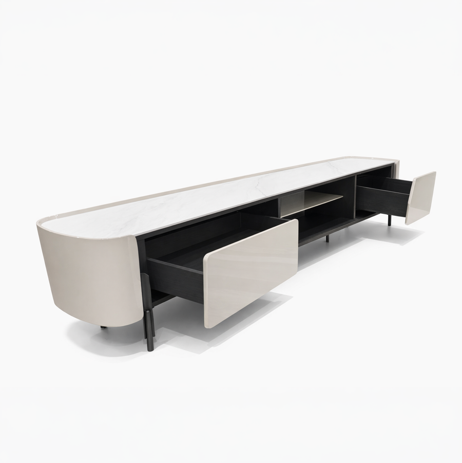 ISAMBARD Sleek Art Stone Media Console