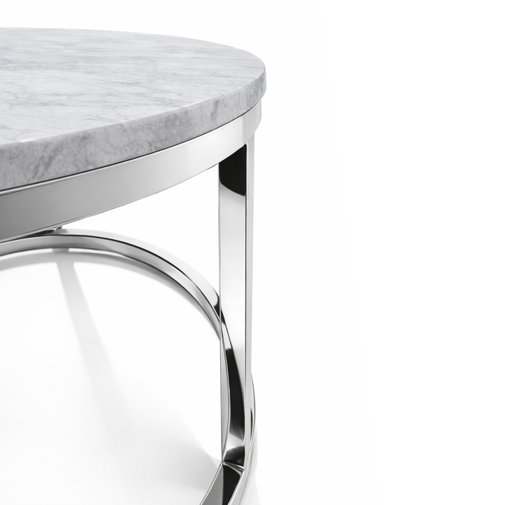 TAVION Modern Grey Circular Nesting Table