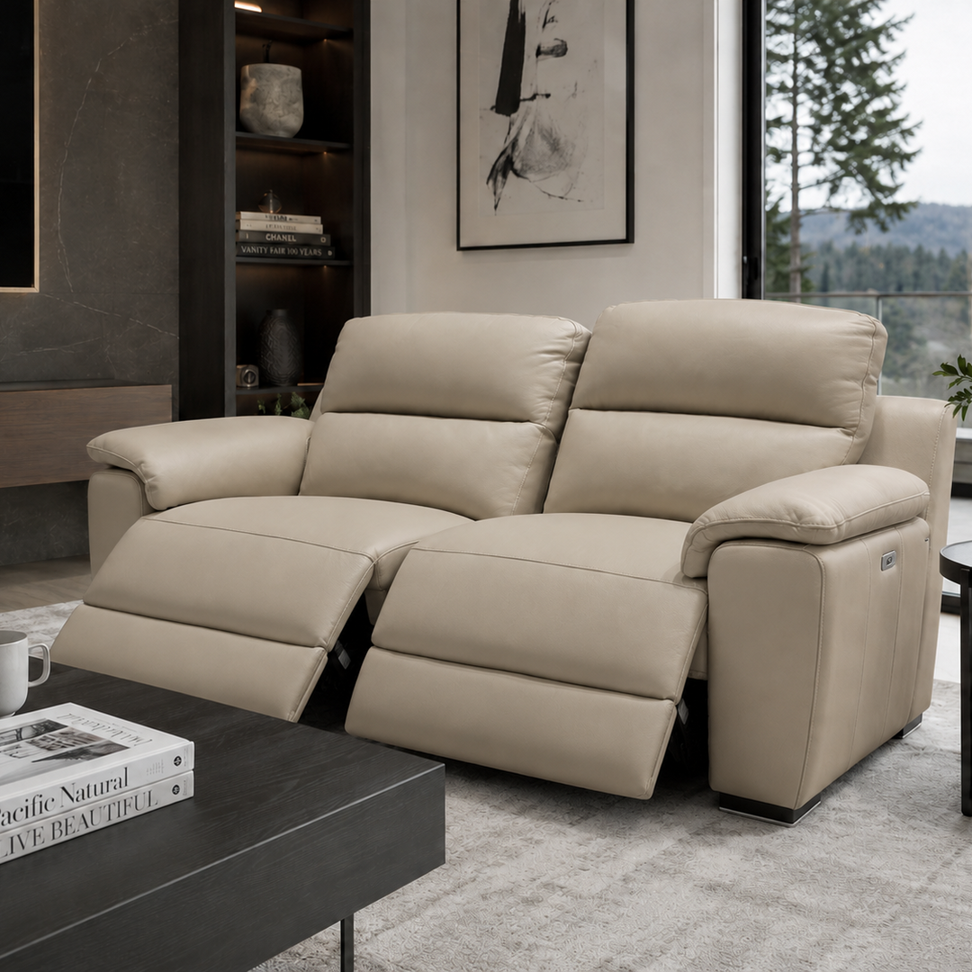 TAYLOR Full Leather Power Motion Sofa