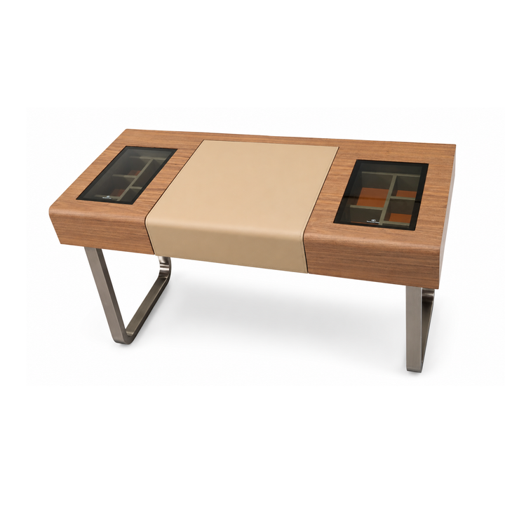 THYRA Walnut Flip-Top Vanity Table