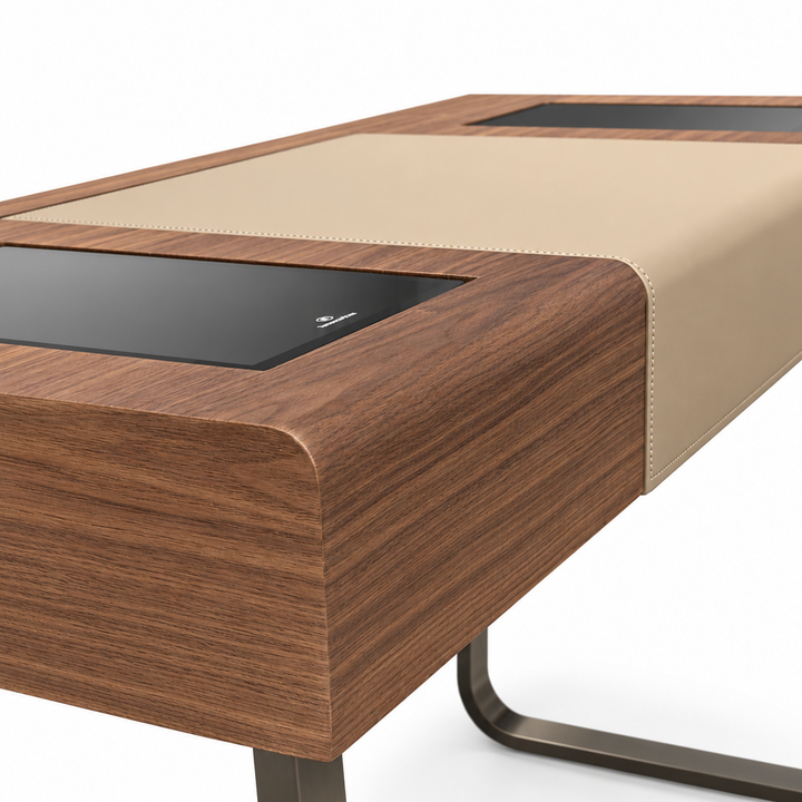 THYRA Walnut Flip-Top Vanity Table