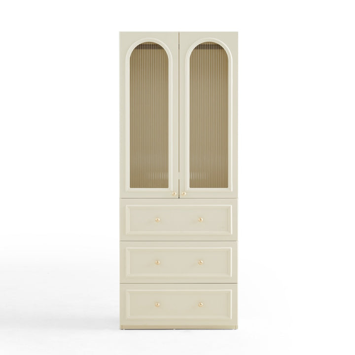 VICHY 200cm Glass Two Door Wardrobe