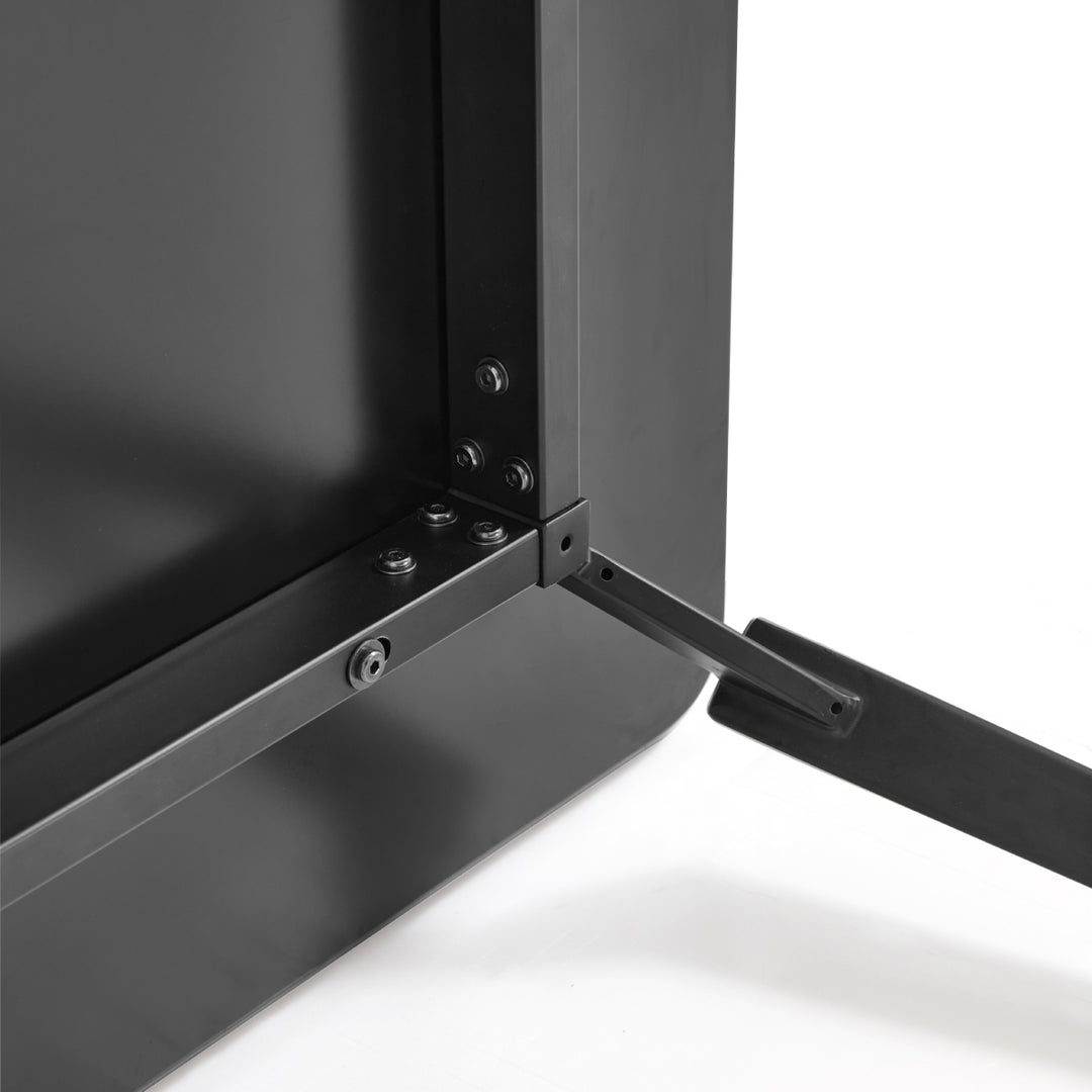 GEORGINA 140cm Black And White Slate Dining Table