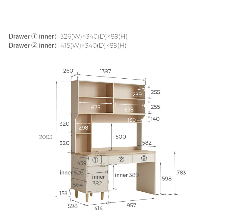 GORDON 120cm Straight Model Storage Desk