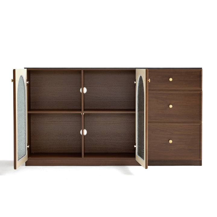 FELTON 160cm Brown And Black Sideboard