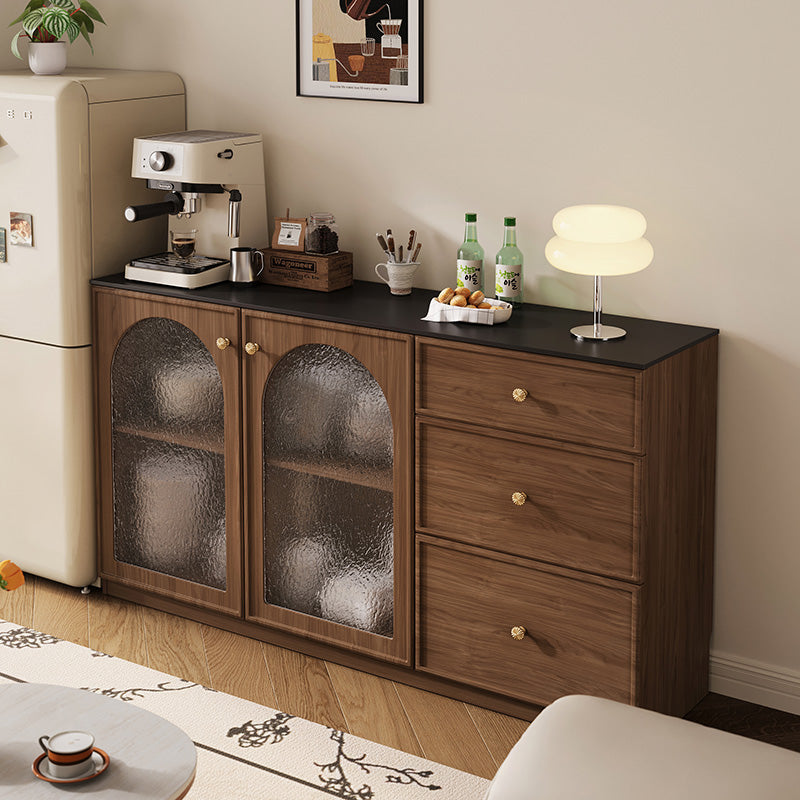 FELTON 160cm Brown And Black Sideboard