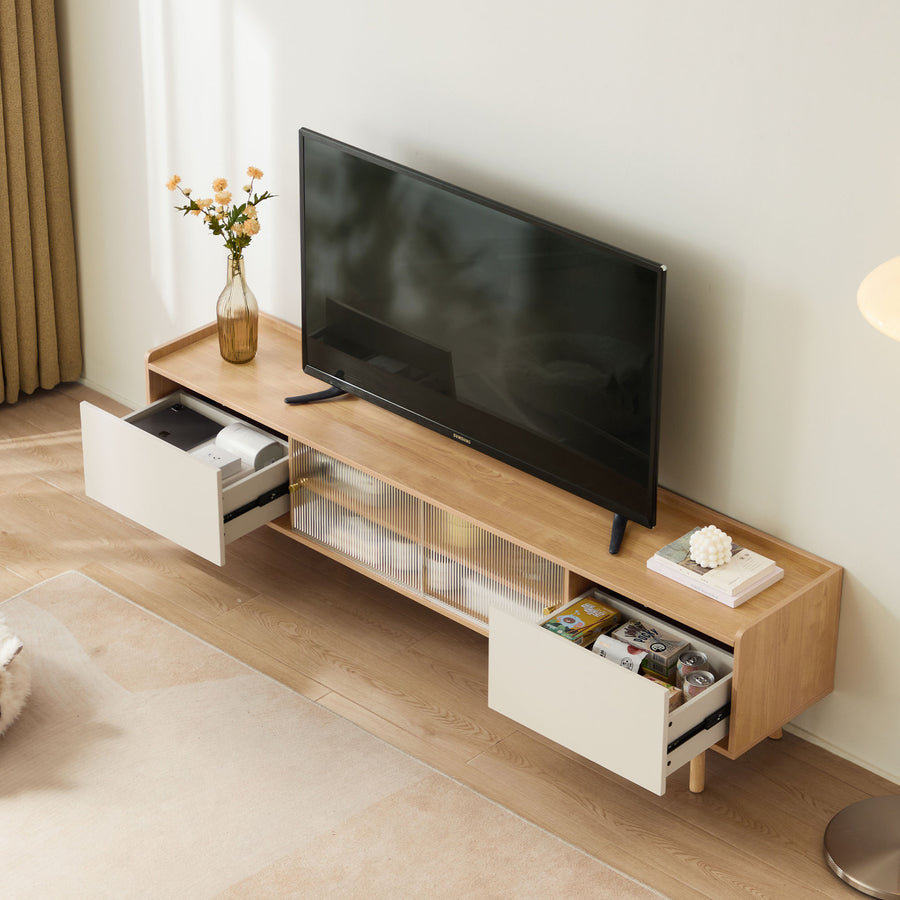 AALIYAH Solid-Wood Elevated TV Stand