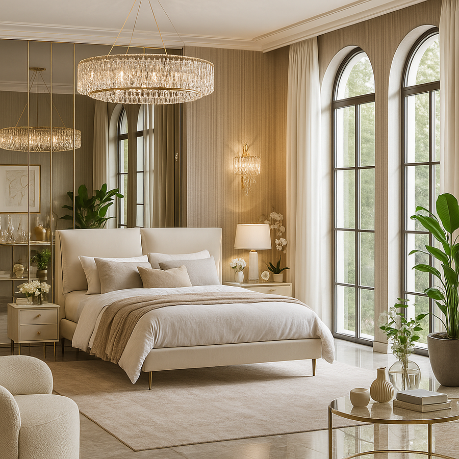 BAFFIN Beige Upholstery Queen Bed