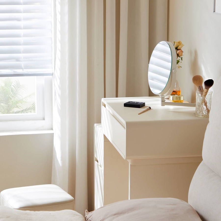 KARTER 80cm White Dresse And Dressing Stool