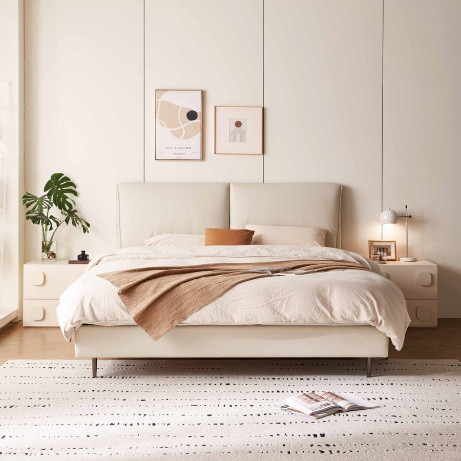 BAFFIN Beige Upholstery Queen Bed