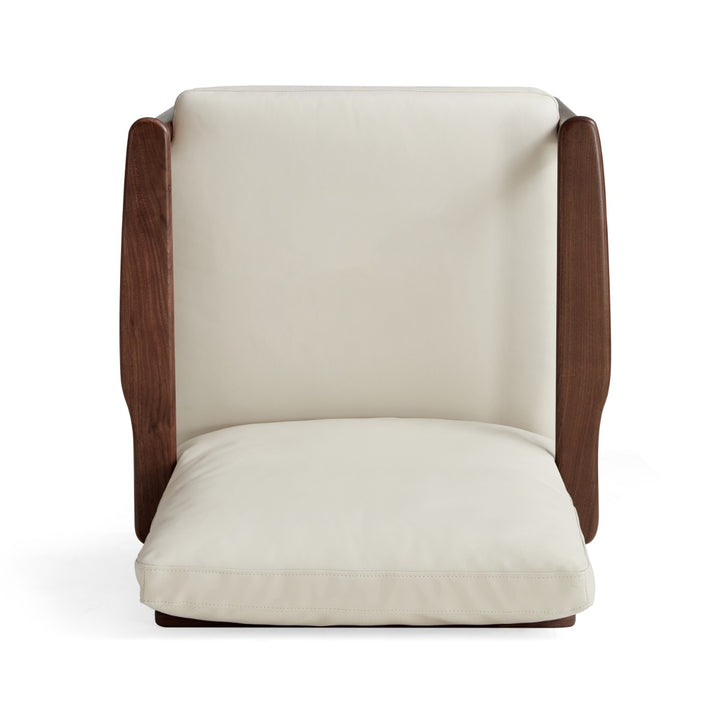 GIULIANO Walnut and White Solid Wood Sofa