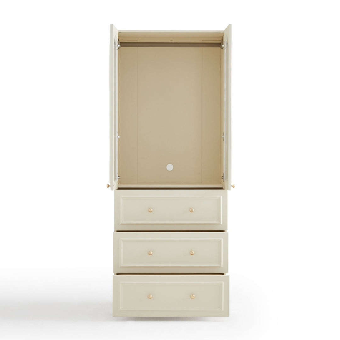 VICHY 200cm Glass Two Door Wardrobe