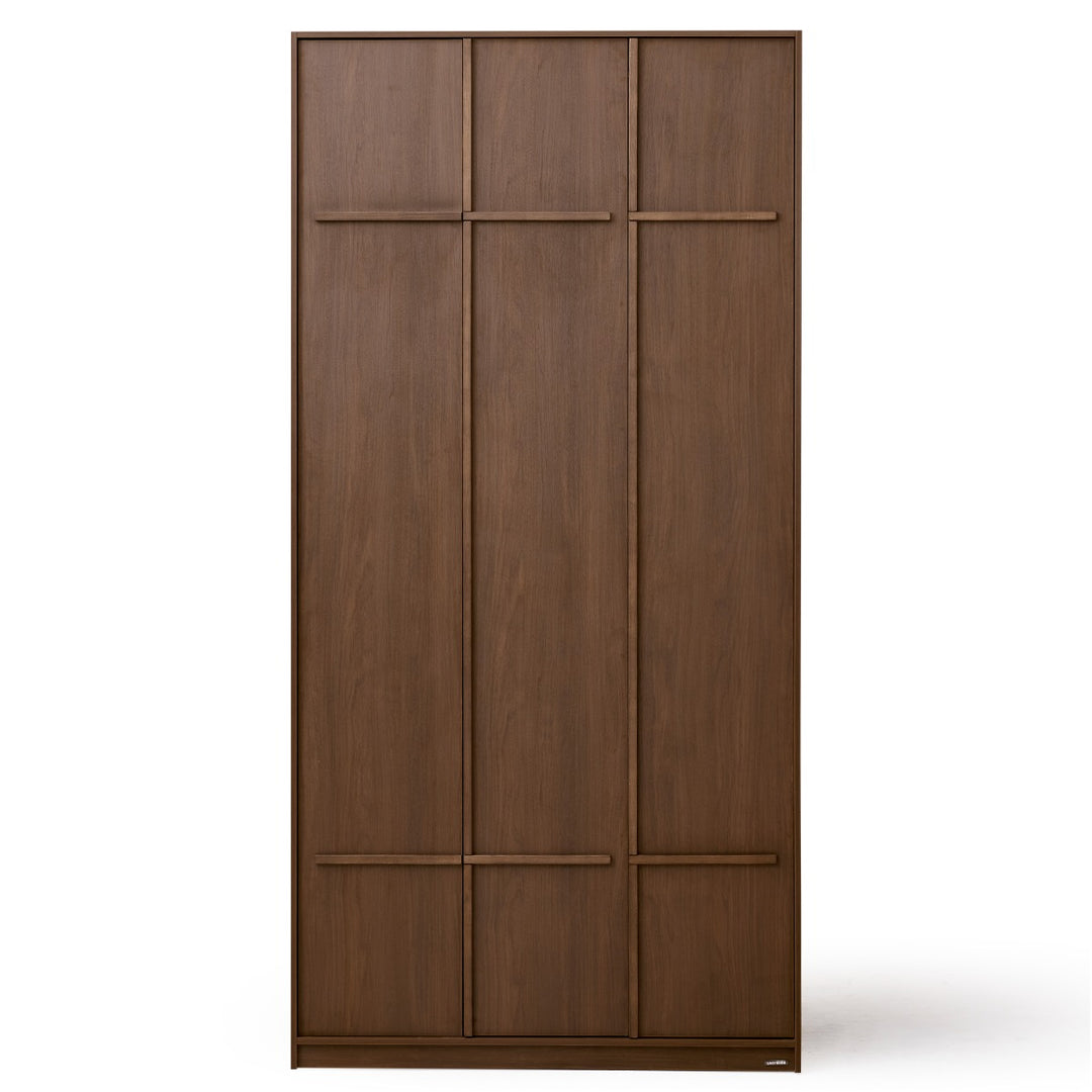 KRISTINA 240cm Three Door Walnut Color Wardobe