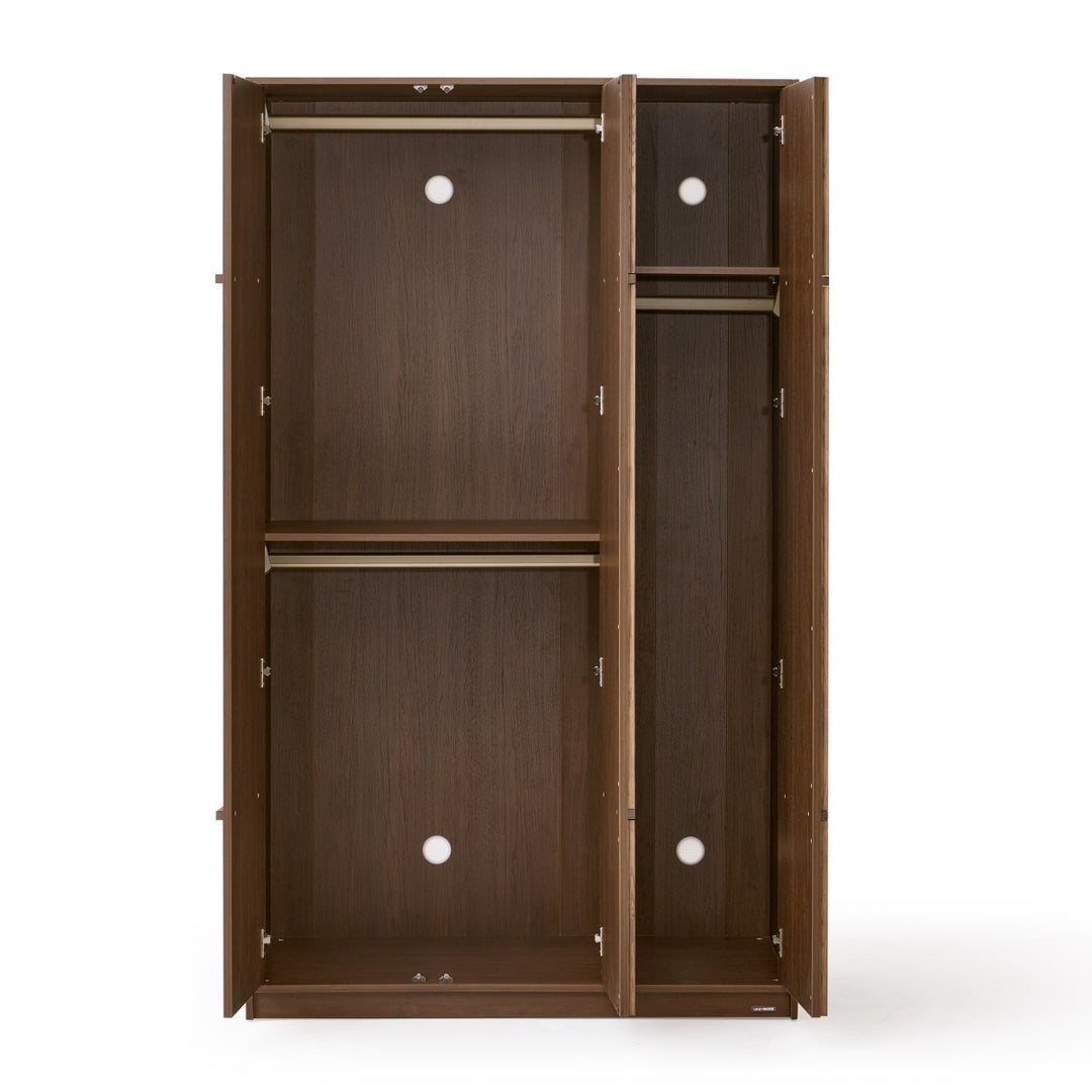 KRISTINA 200cm Three Door Walnut Color Wardobe