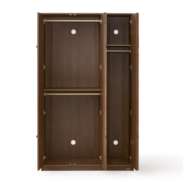 KRISTINA 200cm Three Door Walnut Color Wardobe