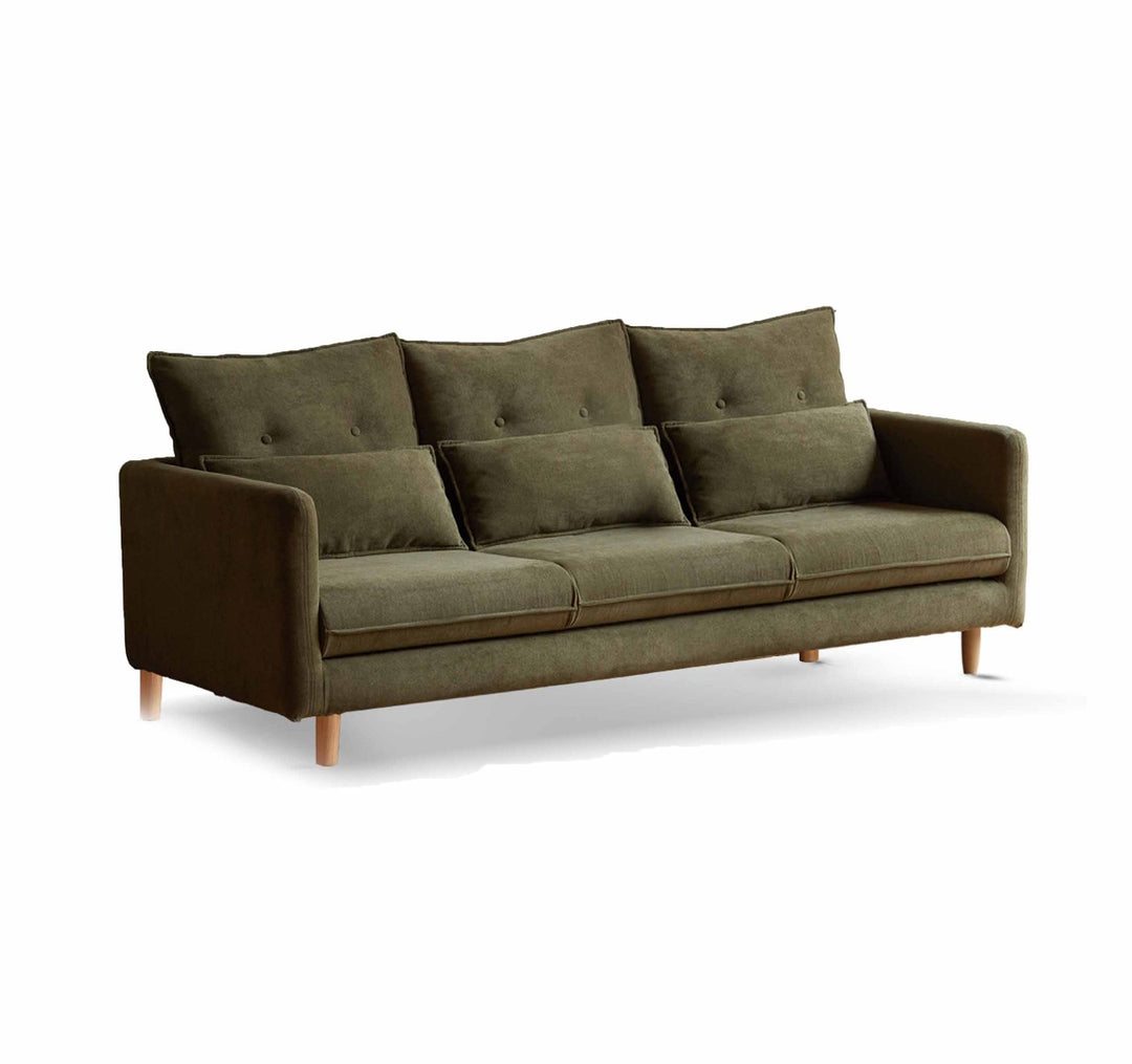 BENEDICT White Fabric 3 Seater Sofa