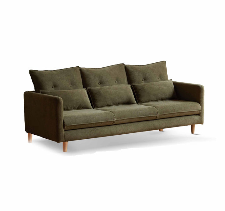 BENEDICT White Fabric 3 Seater Sofa