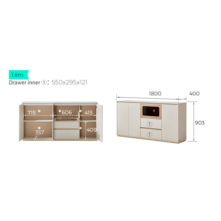 GLORIA 180cm Low Sideboard