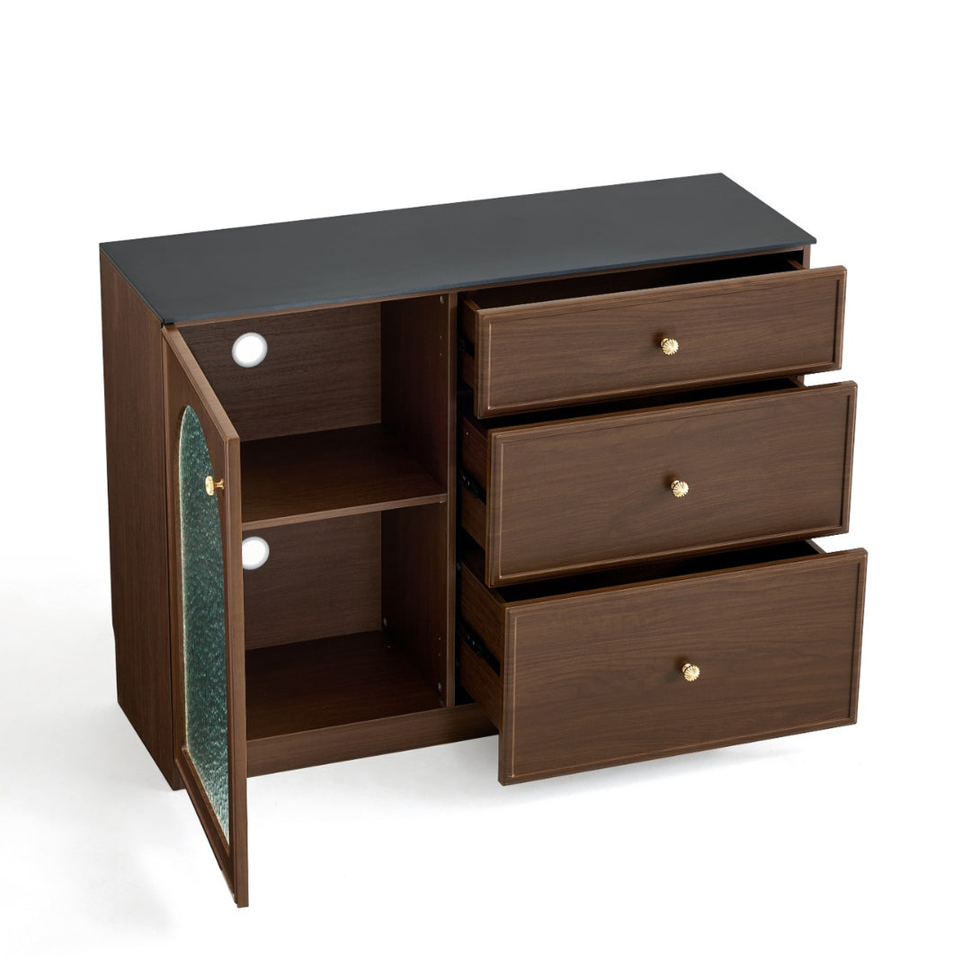 FELTON 120cm Brown And Black Sideboard