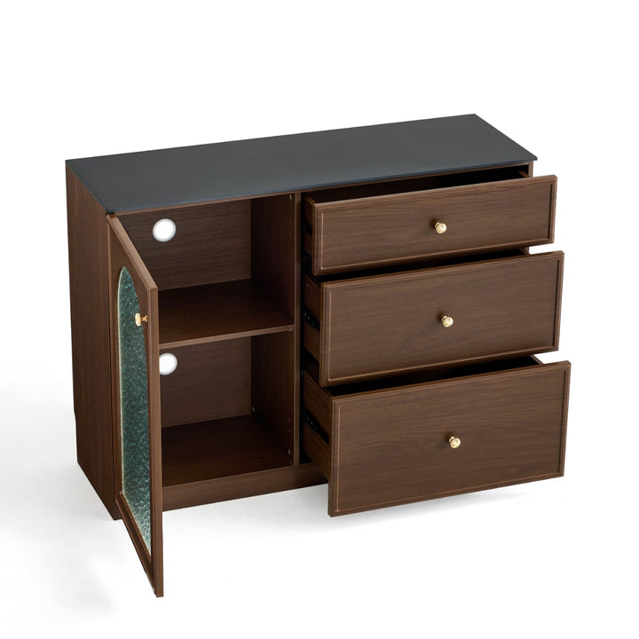 FELTON 120cm Brown And Black Sideboard