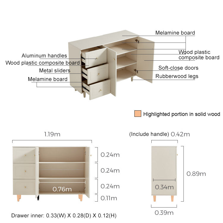 COLUMBUS Regular Door Side Cabinet