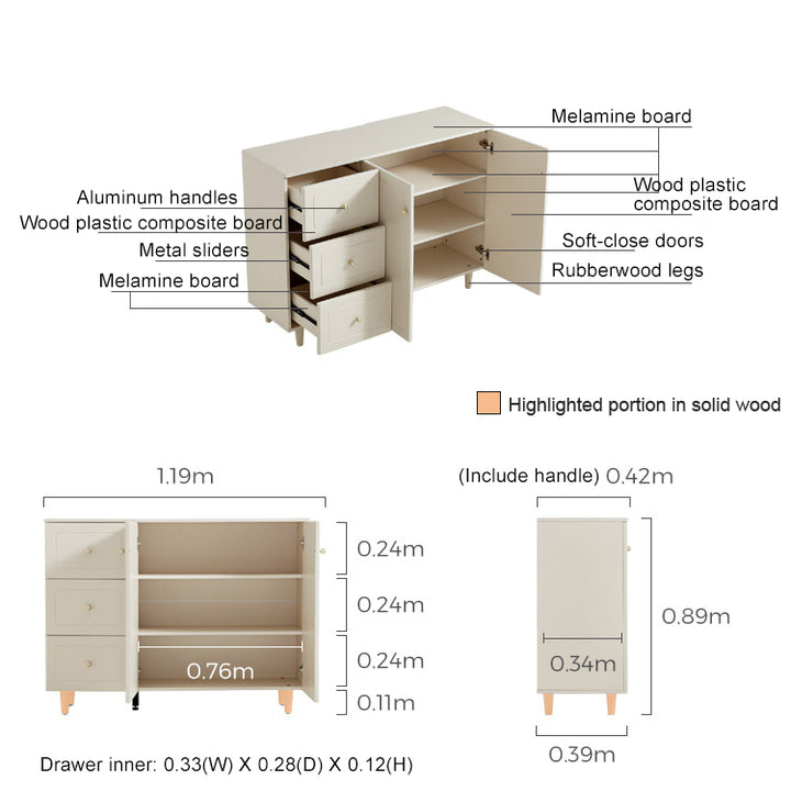 COLUMBUS Regular Door Side Cabinet