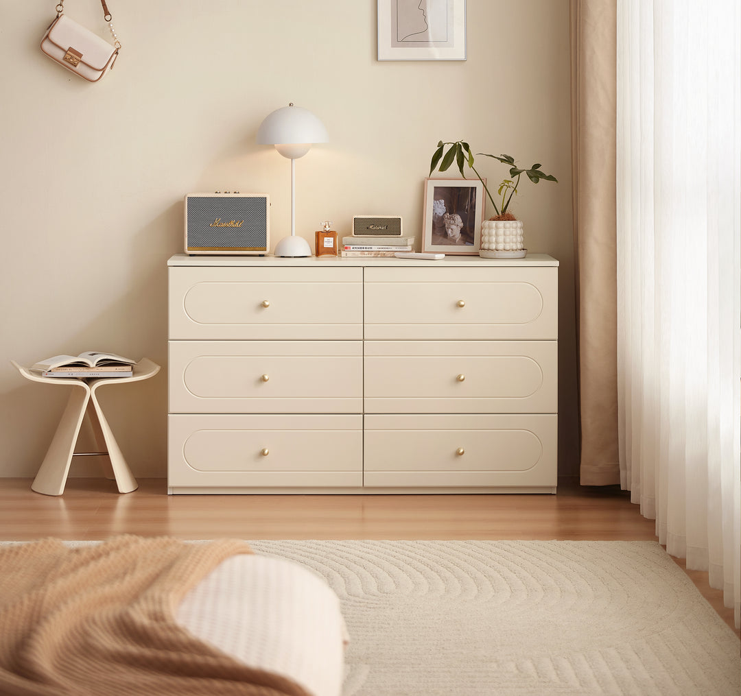 KNOZ Sleek Off-White Storage Sideboard