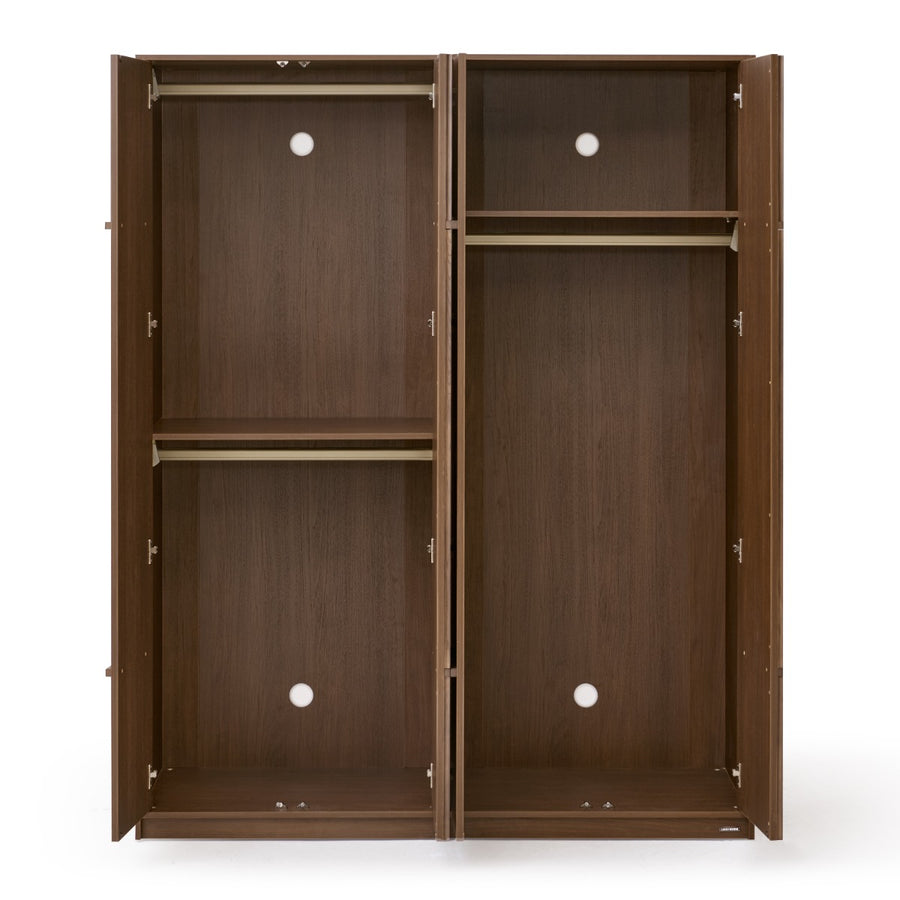 KRISTINA 200cm Four Door Walnut Color Wardobe