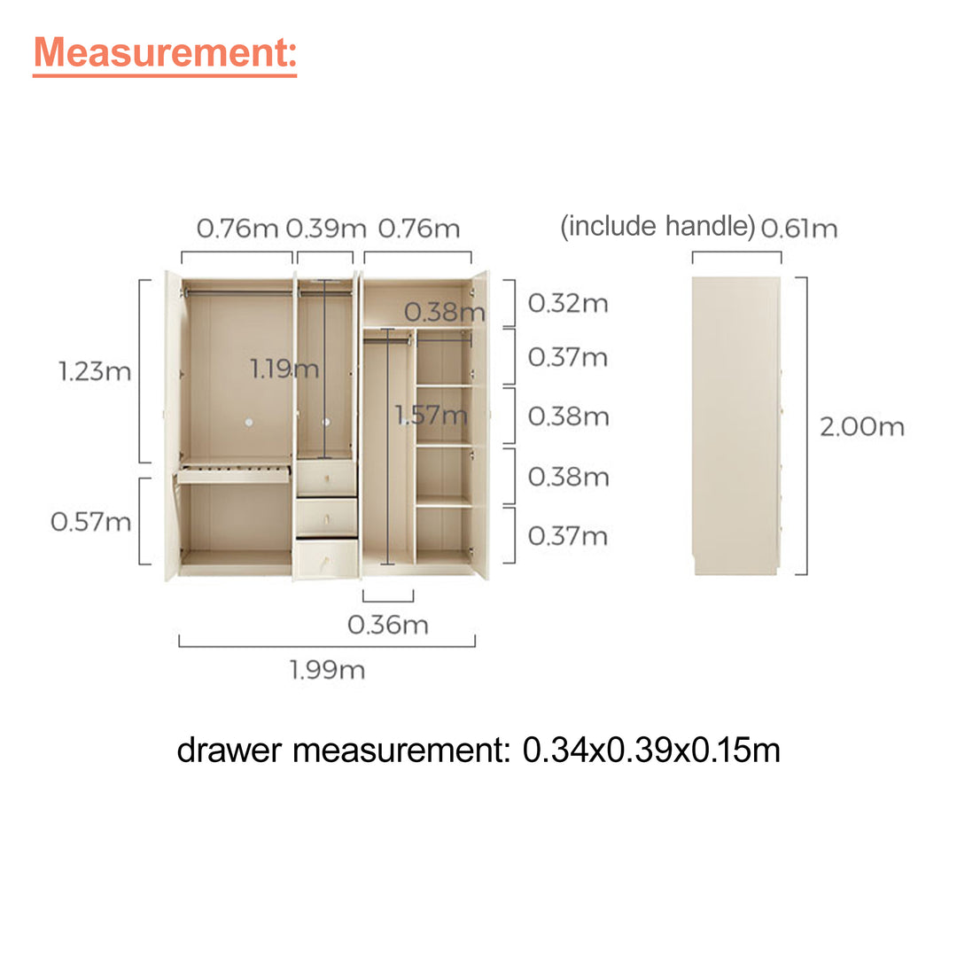DOHA 5 Door Wardrobe