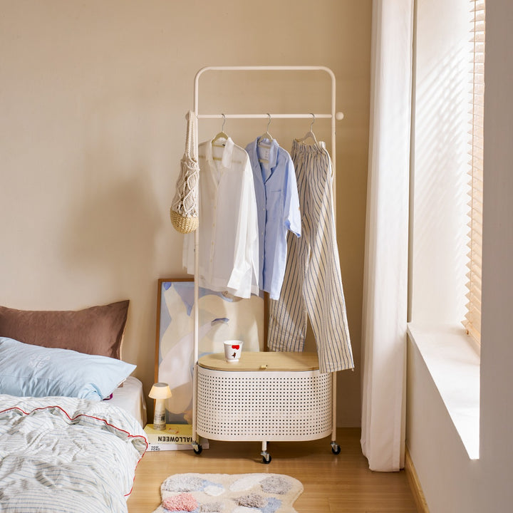 LINN Industrial Rolling Laundry Rack