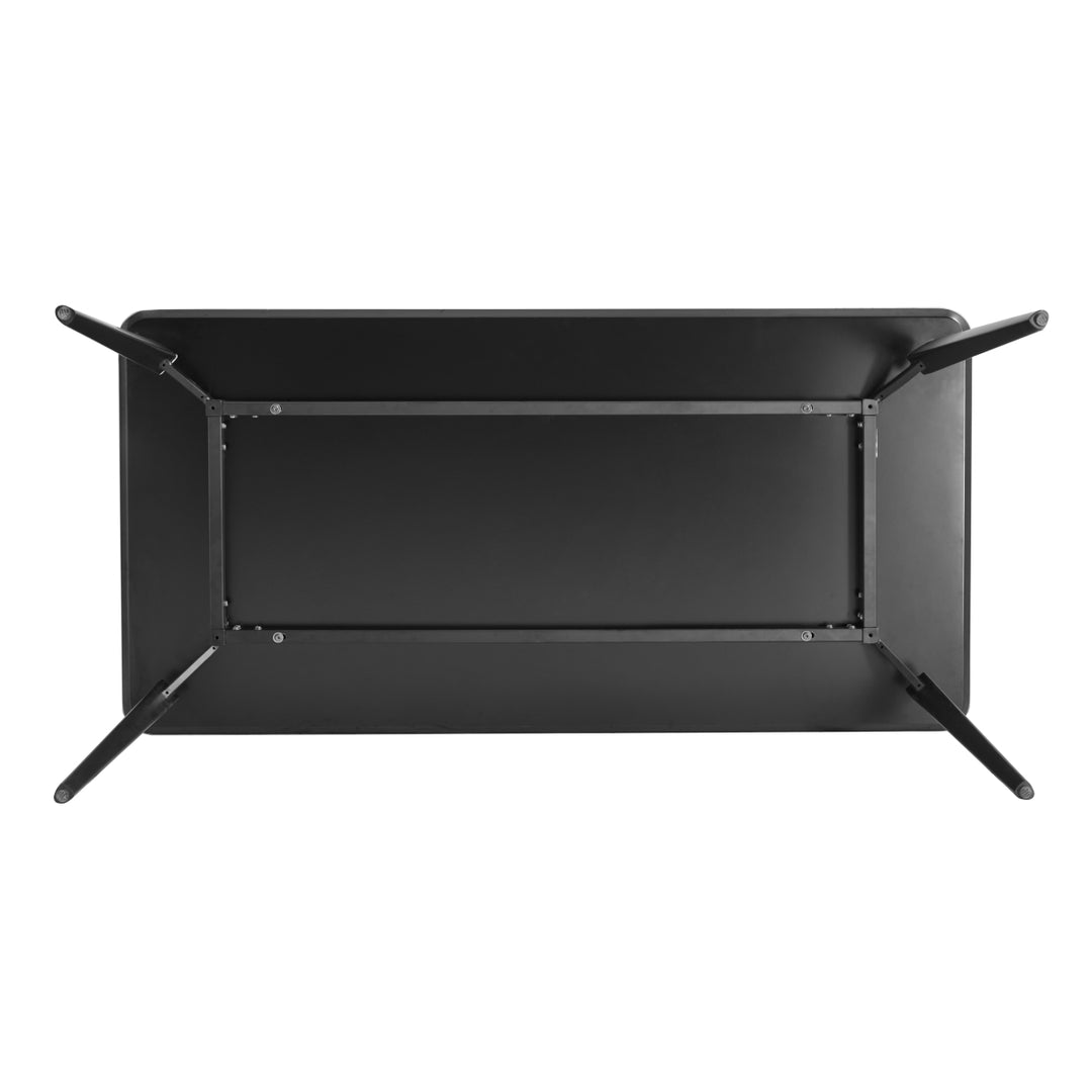 GEORGINA 140cm Black And White Slate Dining Table