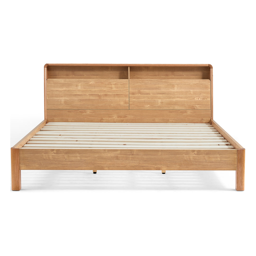 JULIOH Natural Oak Storage Bed