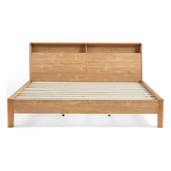 JULIOH Natural Oak Storage Bed