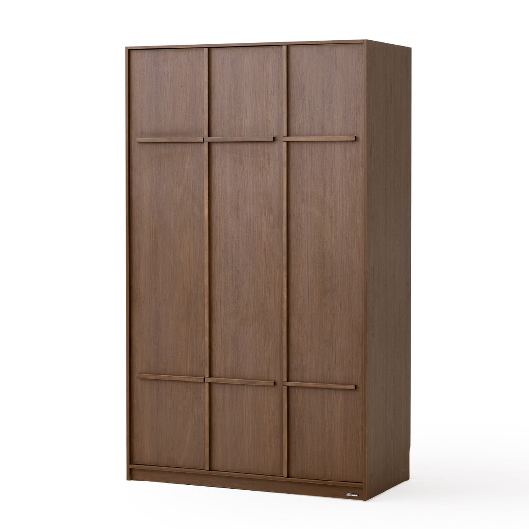 KRISTINA 200cm Three Door Walnut Color Wardobe