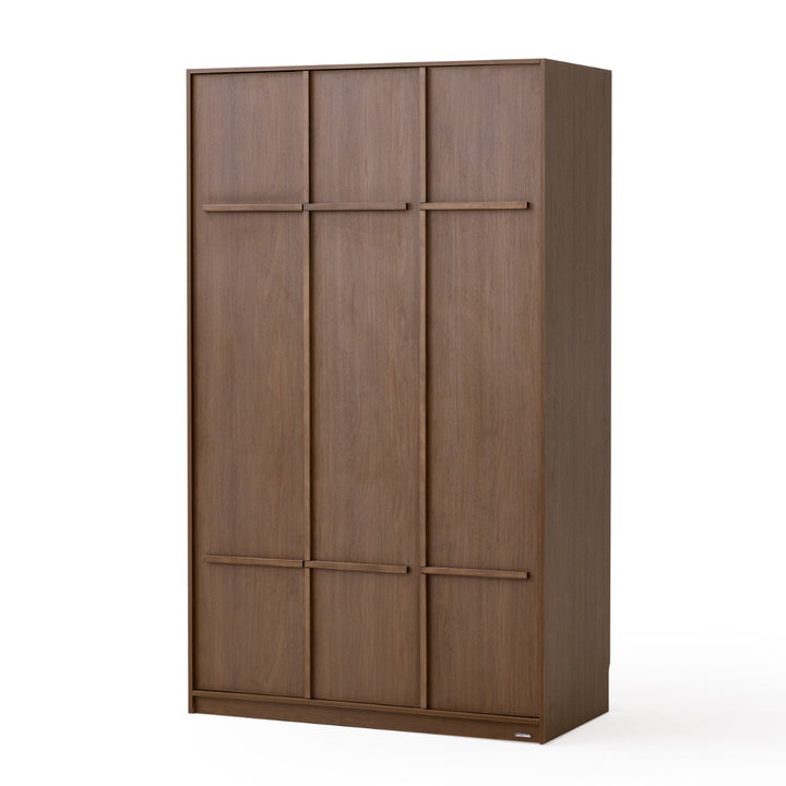 KRISTINA 200cm Three Door Walnut Color Wardobe