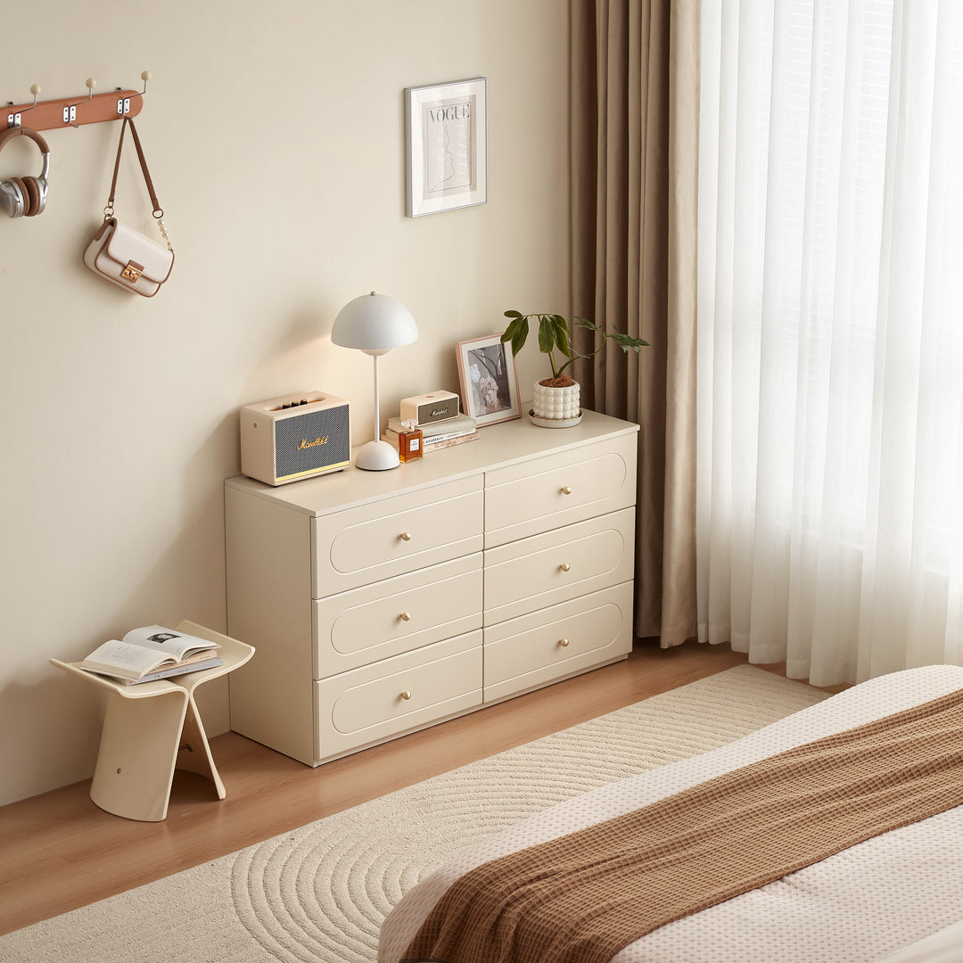 KNOZ Sleek Off-White Storage Sideboard