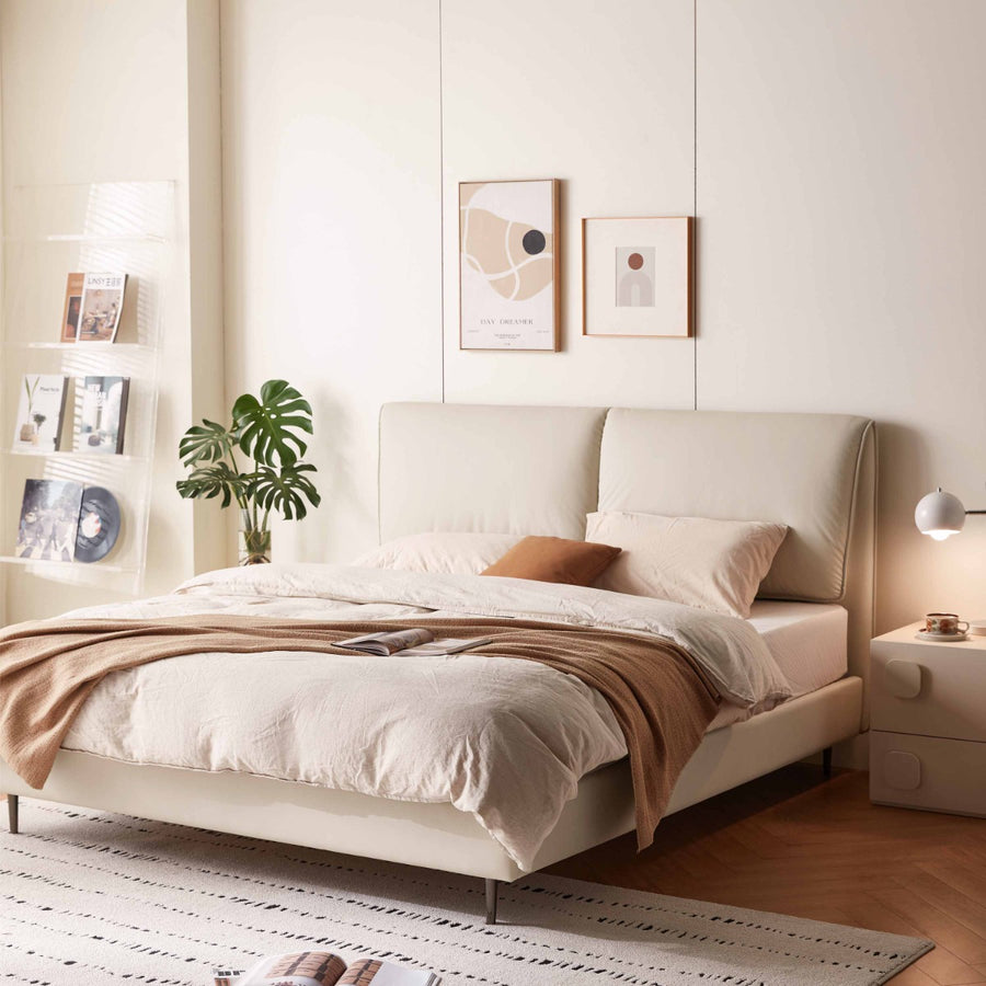 BAFFIN Beige Upholstery Queen Bed