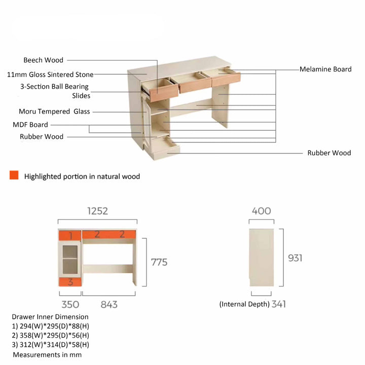 OSSA 120cm Dining Sideboard Low Cabinet