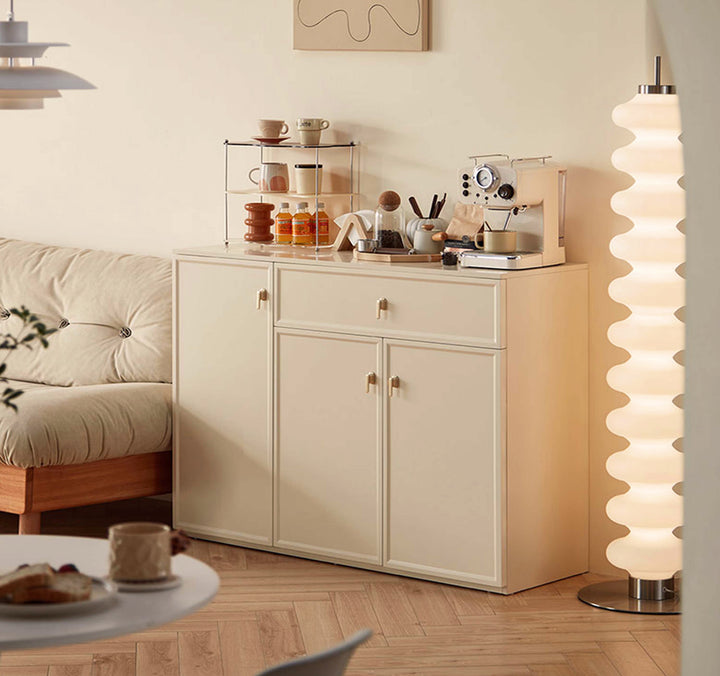 GEORGE 120cm White Low Sideboard