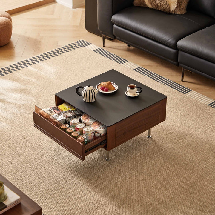PERLIS Movable Walnut Coffee Table