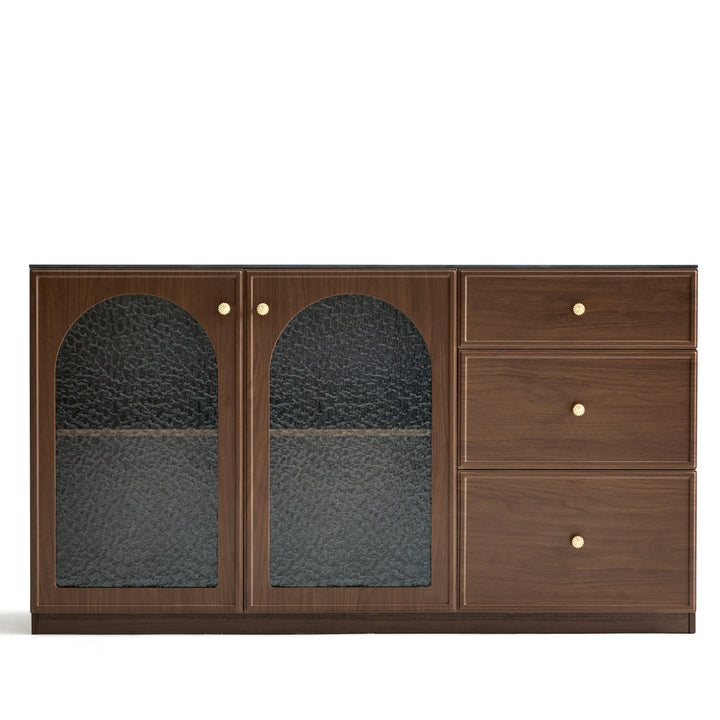 FELTON 160cm Brown And Black Sideboard
