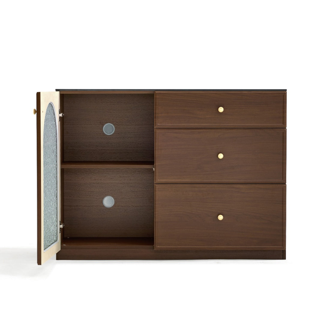 FELTON 120cm Brown And Black Sideboard