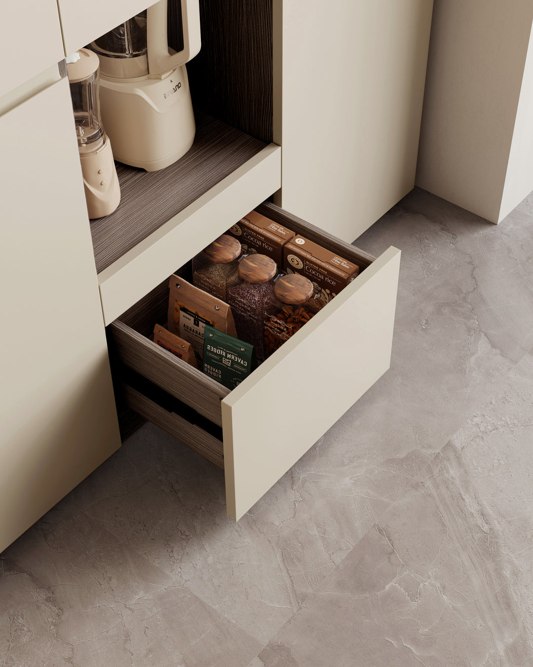 GANU 90cm Coffee Color Dining Sideboard