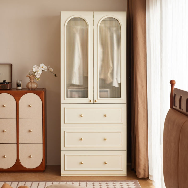 VICHY 200cm Glass Two Door Wardrobe