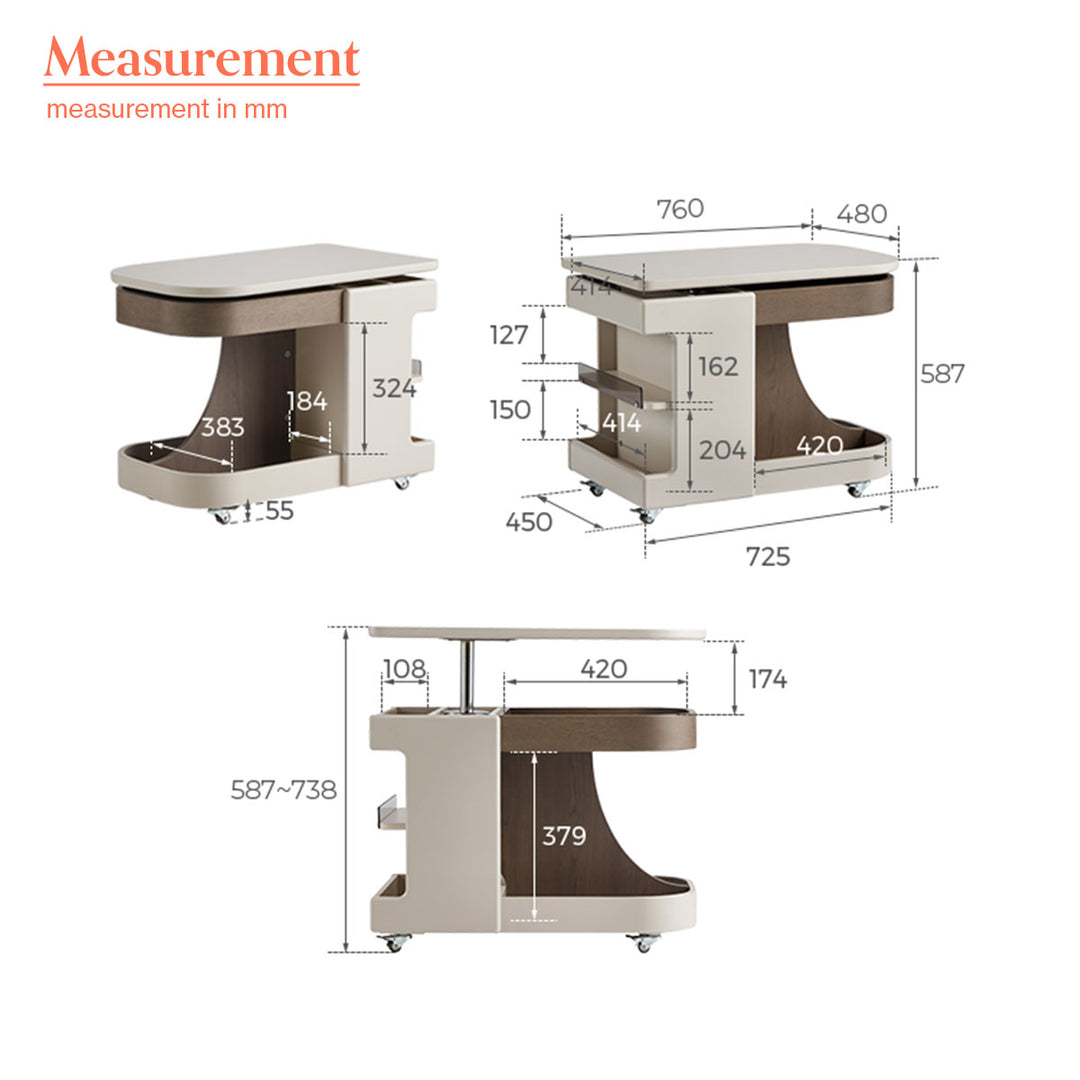 FRANCES Liftable End Table