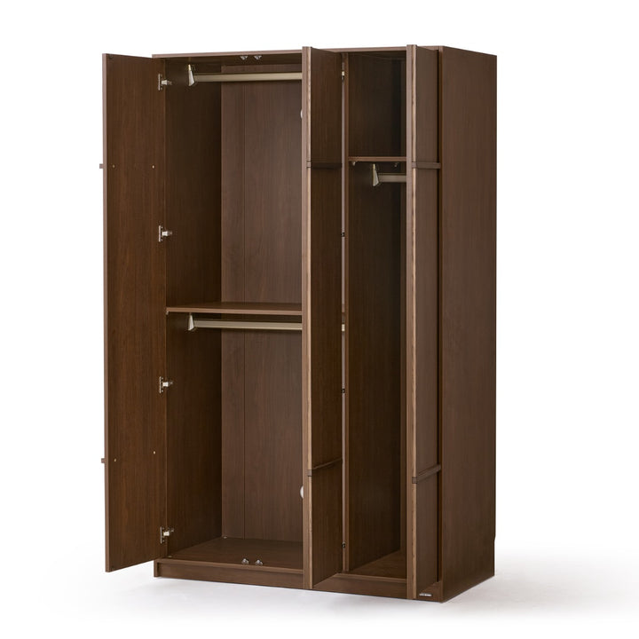 KRISTINA 200cm Three Door Walnut Color Wardobe