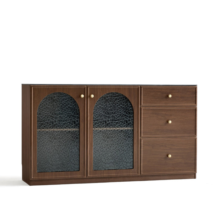 FELTON 160cm Brown And Black Sideboard
