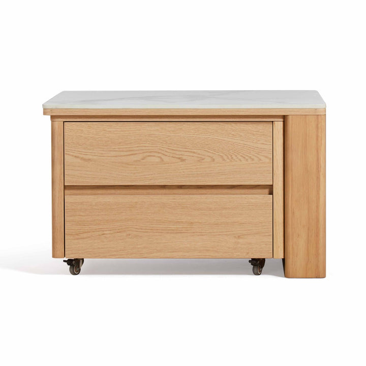 SRILANKA Extendable Wood & Stone Coffee Table